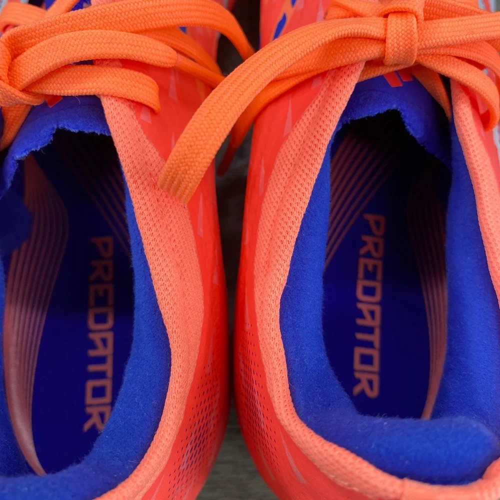 Adidas Predator Pro FG Soccer Cleats Mens 8.5 Orange Blue JI1196 HybridTouch